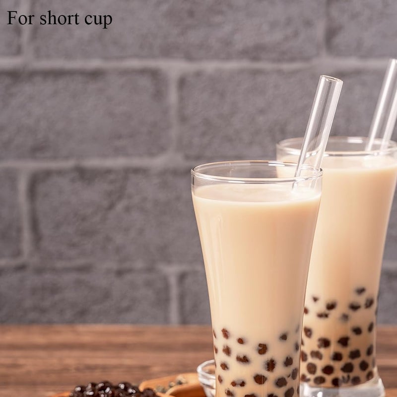Yeeseok أنابيب زجاجية 12 قطعة، مصاصات زجاجية قابلة لإعادة الاستخدام بطول 4 بوصة، قطر 10 مم، سمك 1.5 مم، أنابيب زجاجية ملونة من البورسليكات الصناعية للأكواب القصيرة (10 مم-4 بوصة-ملون) - Image 5